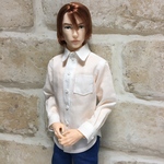 シャツ[白]【ドール服 ナイン 六分の一男子図鑑 1/6】