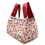 【再販】撥水加工のエコバック 英国風 お弁当用 コンビニ用 【UKのCK 2階建てバス】