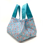 撥水加工のエコバック 英国風 お弁当用 コンビニ用 【クラシックなバラ柄】