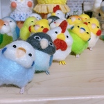 羊毛フェルト　くび傾げことり's