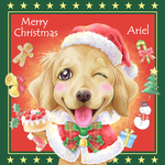 うちの子似顔絵アイコン☆クリスマス　期間限定 (犬 猫 ペット ギフト 似顔絵 アイコン )