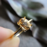 【美粒】6×4mm「インペリアルトパーズ」リング