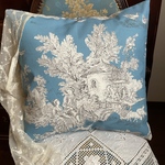 ☆SALE☆ トワルドジュイ ウェッジウッドブルー ①クッションカバー♡45cm