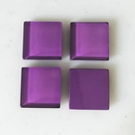 Clear Purple Square Cabochons