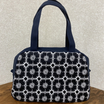 ミナペルホネン ハンドメイド✳︎ラウンド型バッグ　anemone ダークネイビー