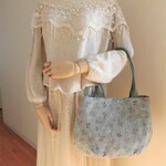NEW!＊送料無料＊北欧ボタニカルのふっくらコーデュロイトート