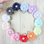 ベビーヘアゴム　2個セット　ふわふわお花