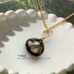 【希少】💎14kgf 💎ゴールデンブラックサファイアのシンプルなネックレス