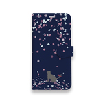 夜桜　手帳型ケース スマホケース 猫 iPhoneケース iPhone8  iPhoneXS iPhone12mini iPhone11Pro Xperia Galaxy 他機種対応