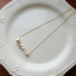 ★ビジュー×コットンパールネックレス★