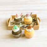 ミニチュアカップケーキ🧁セット・カゴ入り