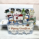 【立てて飾れるクリスマスカード】クリスマスのお友だち