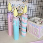 ウッド キャンドル 3本 セット（ミント）