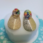spring♪flower big gold drop pierce