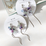 天然石ピアス【Fluorite pierce＆earring】