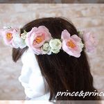 ピンクと白＊花冠＊