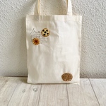 Cafe-sweets☆羊毛刺繍薄手コットントート〜モンブラン🌰