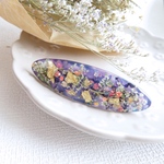 【SALE】青と紫のお花のレジンバレッタ