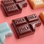 板チョコ　MILKチョコ デコパーツ　3色6個入り