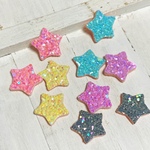 ▪︎264▪︎  小さめ グリッター ワッペン 星型 ▪︎ ゆめかわ キッズ向けヘアアクセサリー素材としても モチーフ
