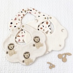 完成品♡出産祝いにおすすめ🦁もくもくスタイ 3点セット