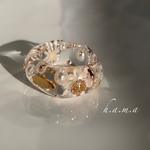 flower clear ring 
