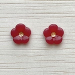 金箔椿(花2) / ピアス、イヤリング
