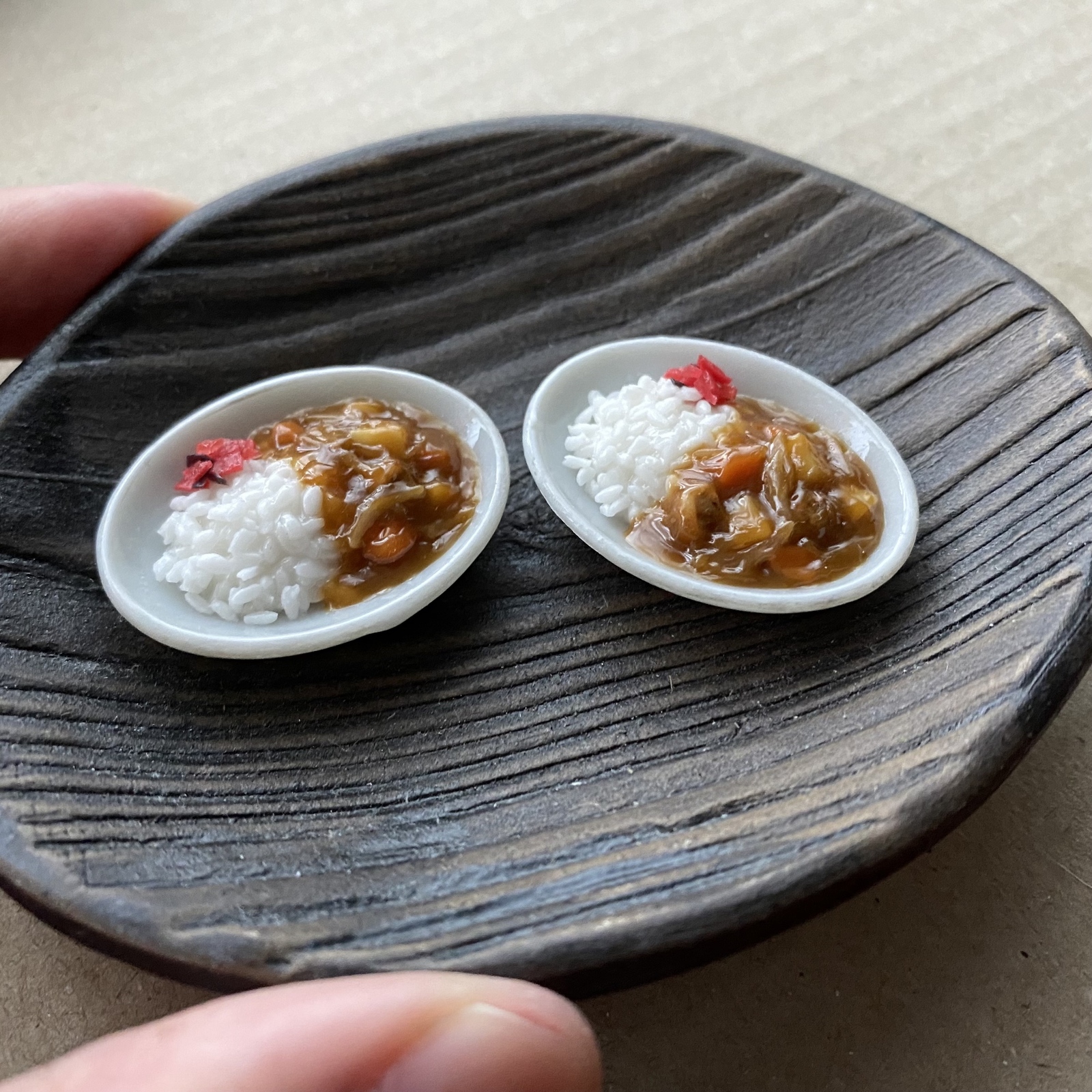 レトロカレー　ミニチュア Yahoo!オークション - 【ミニチュア】昭和レトロポップな食器と