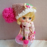 MB-187[ミディブライス 苺クリスマス５点セット] アウトフィット Blythe outfit　よしえ屋