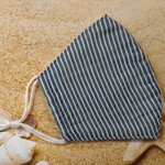 Wガーゼ♪デニム風ストライプ☆立体マスク