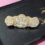 水引ストールクリップ(ベージュ×ピンク金)