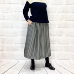ナチュラルh＊播州織チェーンストライプスカート＊[1827]2