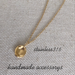 サージカルステンレス☆マットゴールド凸凹ラウンドロングネックレスsale