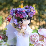 小人の花冠（スミレ畑の花嫁）オビツ11サイズ　布花