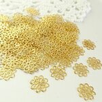 透かしパーツ（ゴールド）＊約100枚＊＼送料無料／デコパーツ ハンドメイドに