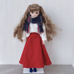 ●送料無料● リカちゃんサイズ服 トータルコーディネート4点 セット販売 たっぷりフレアスカート