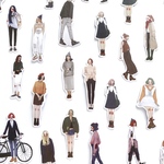 海外フレークシール ＊girls stiker D＊ 30枚入 ランダム [FS025]