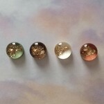 チョコレート（抹茶・ミルク・ホワイト・キャラメル）の小粒なマル型　ピアス/イヤリング　セット