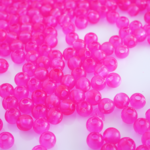 【25g】4mm フューシャピンクのアクリルビーズ　