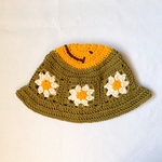 スマイル刺繍のグラニーハット♩キッズ用