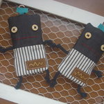 Snow rainbowさま専用ページ☆ロボット型リール式ランドセルキーカバー2体/お友達と一緒♪