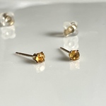 14kgf シトリン スタッドピアス