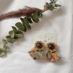 再販！受注発注◆brownレトロインド刺繍ピアス2◆