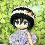 ねんどろいど用　👒コットン帽子　ボーダー👒