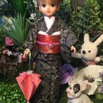おめかししてお出かけ☆りかちゃんの着物です。