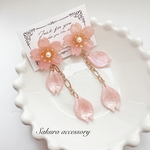 【再販3】さくら×花びら　チェーン　ピアス　イヤリング