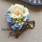紫陽花ブルーコサージュ corsage＆ヘアーアクセサリー入学式 卒業式 着物 （2Way）#0025