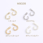 M9028-3  24個  メタルチャーム フィッシュフック型 カン付き 12×17mm 3X（8ヶ）