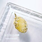 ヒマラヤ・ゴールド・アゼツライトペンダント（ワイヤージュエリー☆ワイヤーアクセサリー☆ワイヤーラッピング天然石ネックレス☆KuthumistyleⓇ☆クツミスタイル☆only minne ）