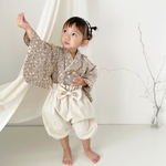 Sale ベビー袴 ブラウン 小花 袴 100日 753 初節句 お正月 誕生日 七五三 袴 ひなまつり おうちフォト記念日